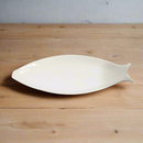 White Ceramic Tableware Ceramic Serving Plate Fish Design  14"  (Ctn Box 30 units)