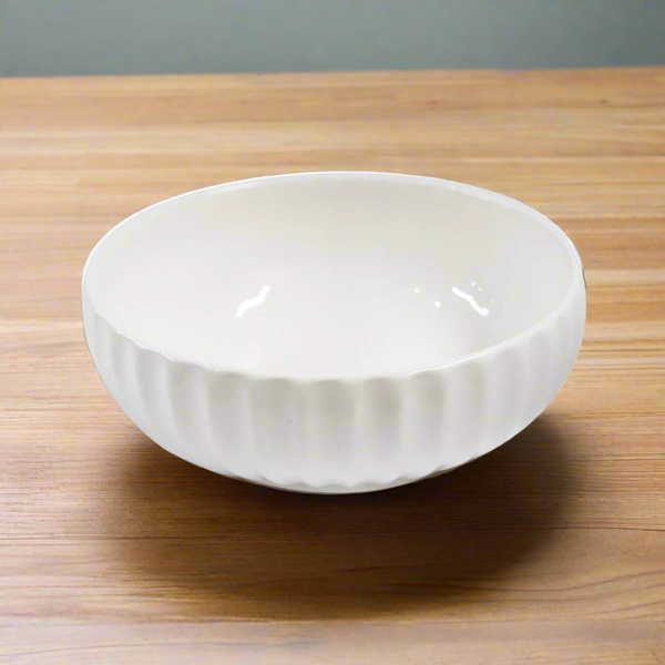 White Ceramic Tableware Ceramic Salad Bowl Serving Bowl 10"  (Ctn Box 16 units)