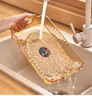 Multi-color Plastic Rectangular Serving Tray with Handles 34.5*25*6.2 cm (Ctn Box 48 units)