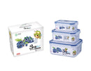 Multipurpose Clear Colour Plastic Storage Box Food Container Set of 3 Pcs   (Ctn Box 36 units)