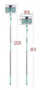 Multipurpose Adjustable Wet Dry Microfibre Mop Cleaner Wiper Sweeper 125x30 cm  (Ctn Box 60 units)