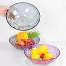 Coloured Embossed Pattern Round Plastic Fruit Bowl 270*90 cm (Ctn Box 40 units)