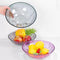 Coloured Embossed Pattern Round Plastic Fruit Bowl 270*90 cm (Ctn Box 40 units)