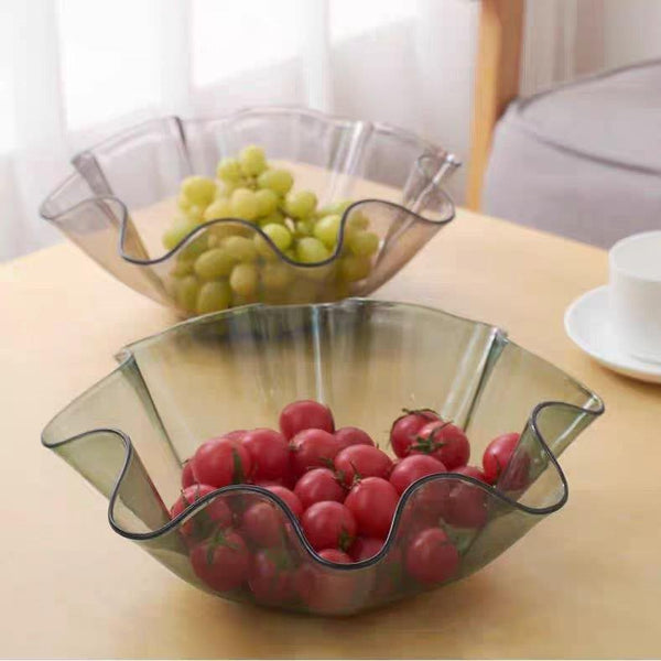 Coloured Plain Pattern Round Plastic Fruit Bowl 267*96 cm (Ctn Box 50 units)