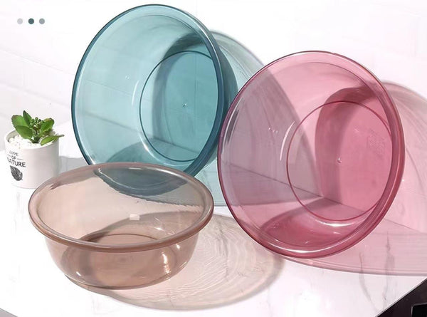 Coloured Plain Pattern Round Plastic Fruit Bowl 321*110 cm (Ctn Box 40 units)