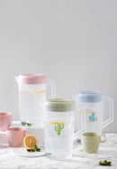 Premium Plastic Beverage Jug Water Jug and Drink Cup Set (4pcs cups in set) 130*227/2200 ml (Ctn Box 40 units)