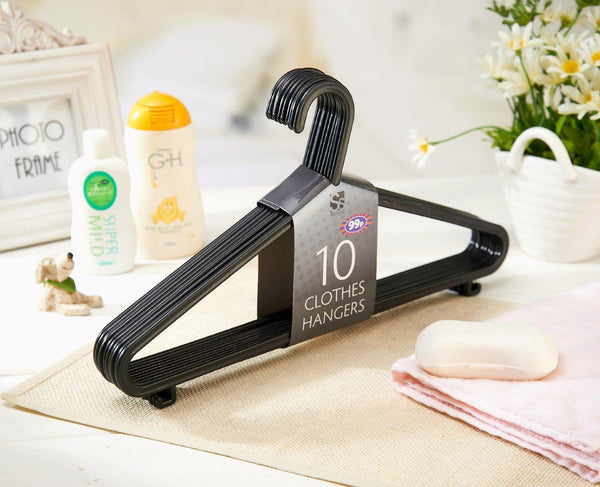 Colourful Plastic Wardrobe Cloth Hangers Pack of 10 Pcs 36*20 cm (Ctn Box 60 units)
