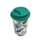 Bone China Ceramic Coffee Mug Decal Mug with Silicone Lid Abstract Print 400 ml