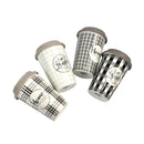 Bone China Ceramic Coffee Mug Decal Mug with Silicone Lid Abstract Print 400 ml (Ctn Box 48 units)