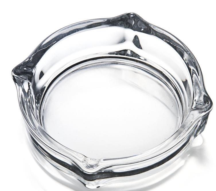 Crystal Cut Modern Clear Round Glass Ashtray 11*3 cm (Ctn Box 72 units)