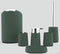 Plastic Colourful Bathroom Accessories Soap Dispenser Toothbrush Holder Set of 6 Pcs (Ctn Box 6 units)