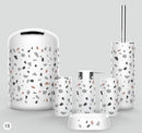 Plastic Colourful Bathroom Accessories Soap Dispenser Toothbrush Holder Set of 6 Pcs (Ctn Box 6 units)