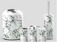 Plastic Colourful Bathroom Accessories Soap Dispenser Toothbrush Holder Set of 5 Pcs (Ctn Box 6 units)