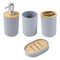 Mixed Colours Bathroom Accessories Soap Dispenser Toothbrush Holder Set of 4 Pcs 16.5*7.5/12*7.8*10/10.5*7.5/13*8.5*2.5 cm (Ctn Box 60 units)