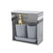 Mixed Colours Bathroom Accessories Soap Dispenser Toothbrush Holder Set of 3 Pcs 10.5*7.5/16.5*7.5 /16.2*8.5*2.5 cm (Ctn Box 36 units)