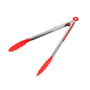 Stainless Steel Silicone Head Kitchen Clamp BBQ Tongs Kitchen Tool Gadget 27*3*3.5 cm  (Ctn Box 288 units)