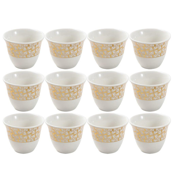 Ceramic Coffee Cawa Shafee Cup Set of 12 Pcs Set 80 ml (Ctn Box 24 units)