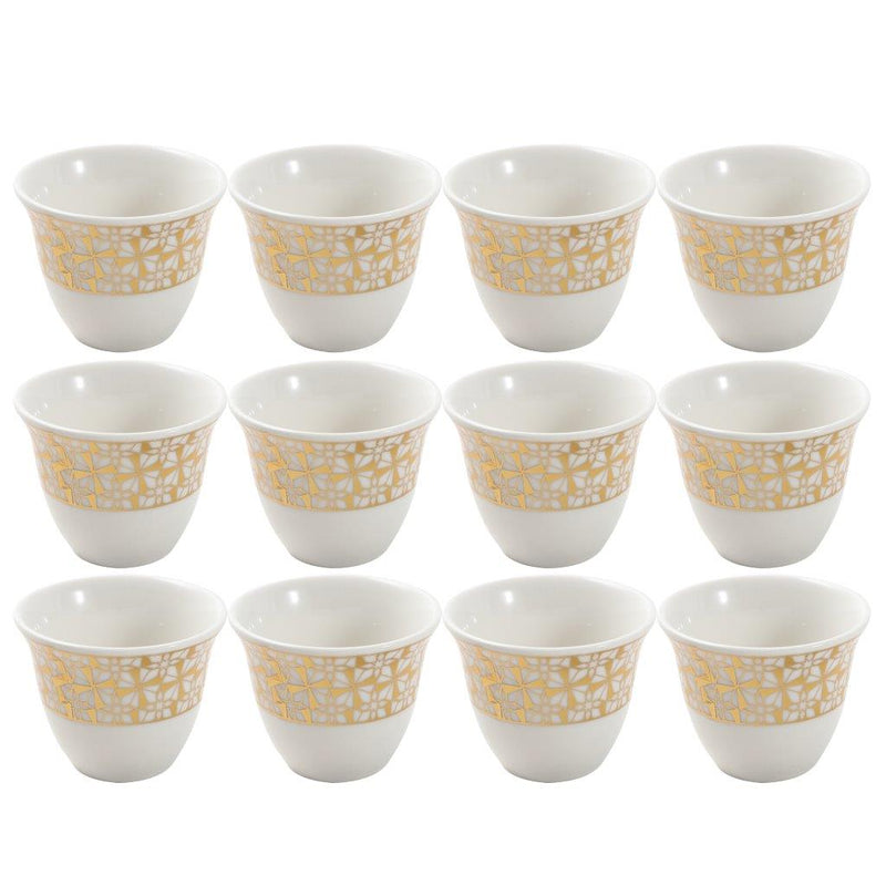 Ceramic Coffee Cawa Shafee Cup Set of 12 Pcs Set 80 ml (Ctn Box 24 units)