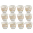 Ceramic Coffee Cawa Shafee Cup Set of 12 Pcs Abstract Design 6.5*5 cm 75 ml (Ctn Box 24 units)
