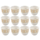 Ceramic Coffee Cawa Shafee Cup Set of 12 Pcs Abstract Design 6.5*5 cm 75 ml (Ctn Box 24 units)