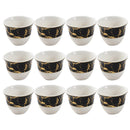 Ceramic Coffee Cawa Shafee Cup Set of 12 Pcs Abstract Design 6.5*5 cm 75 ml (Ctn Box 24 units)