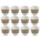Ceramic Coffee Cawa Shafee Cup Set of 12 Pcs Abstract Design 6.5*5 cm 75 ml (Ctn Box 24 units)