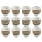 Ceramic Coffee Cawa Shafee Cup Set of 12 Pcs Abstract Design 6.5*5 cm 75 ml (Ctn Box 24 units)