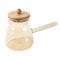 Middle Eastern Champagne Glass Coffee Pot warmer with Wooden Lid (Ctn Box 36 units)