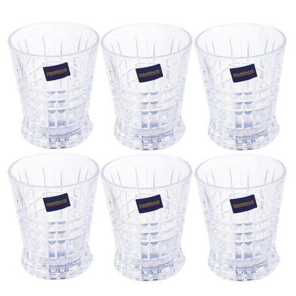 Premium Lead Free Glass Tumblers Set of 6 Pcs