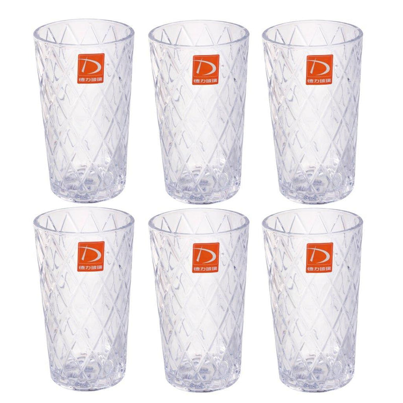 Premium Lead Free Glass Tumblers Set of 6 Pcs 335 ml (Ctn Box 6 units)