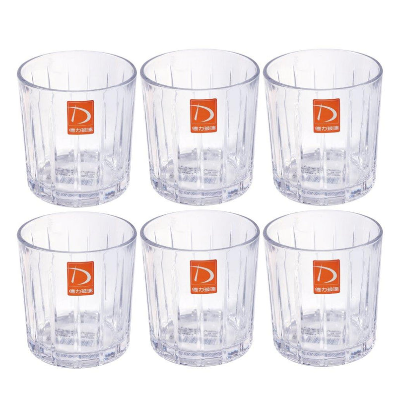 Premium Lead Free Glass Tumblers Set of 6 Pcs (Ctn Box 8 units)