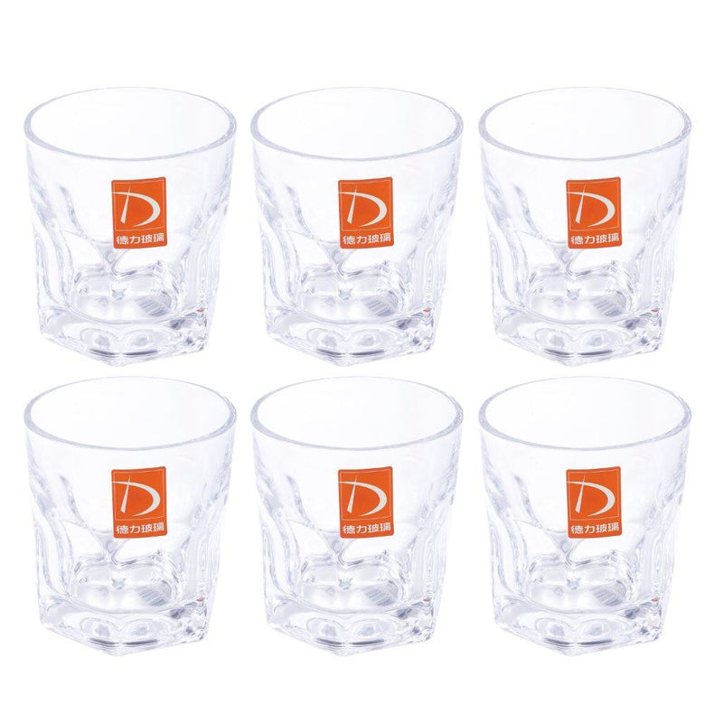 Premium Lead Free Glass Tumblers Set of 6 Pcs 165 ml (Ctn Box 12 units)