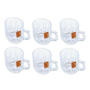Premium Lead Free Glass Tea Cup Set of 6 pcs (Ctn Box 8 units)