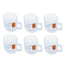 Premium Lead Free Glass Tea Cup Set of 6 pcs (Ctn Box 8 units)
