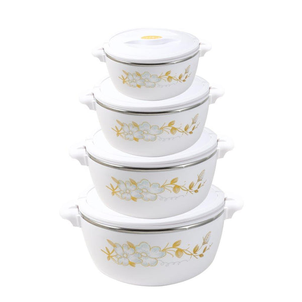 Plastic Vacuum Insulated Hot Pot Food Warmer Set of 4 Pcs 16/20/24/28 cm (Ctn Box 8 units)