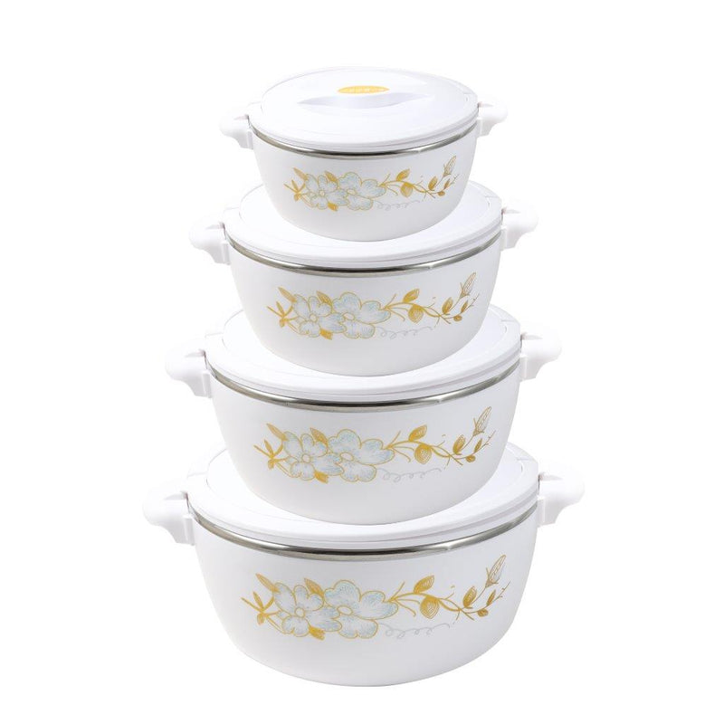 Plastic Vacuum Insulated Hot Pot Food Warmer Set of 4 Pcs 16/20/24/28 cm (Ctn Box 8 units)