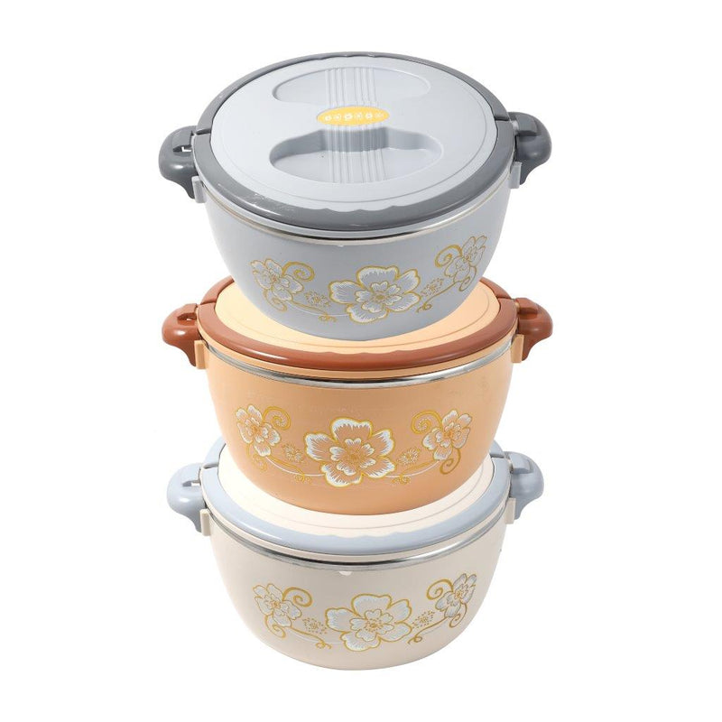 Plastic Vacuum Insulated Hot Pot Food Warmer Set of 4 Pcs 16/20/24/28 cm (Ctn Box 8 units)