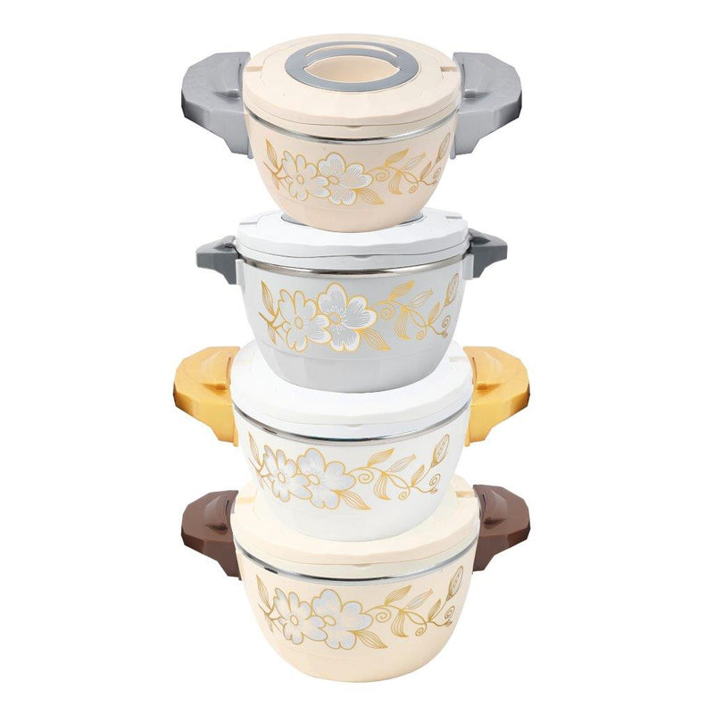 Plastic Vacuum Insulated Hot Pot Food Warmer Set of 4 Pcs 16/20/24/28 cm (Ctn Box 6 units)