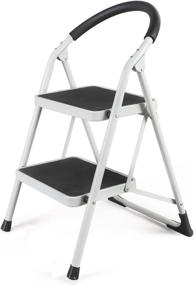 Kitchen Ladder Folding 2 Step Stool with Wide Anti-Slip Pedal (Ctn Box 4 units)