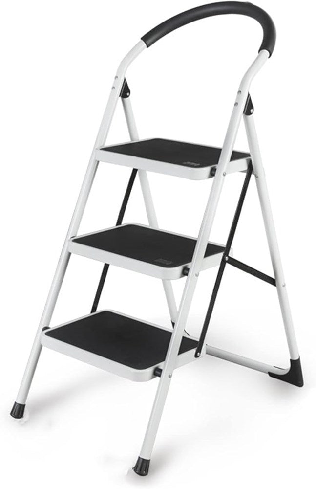 Kitchen Ladder Folding 3 Step Stool with Wide Anti-Slip Pedal (Ctn Box 4 units)