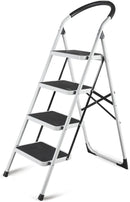 Kitchen Ladder Folding 4 Step Stool with Wide Anti-Slip Pedal (Ctn Box 4 units)