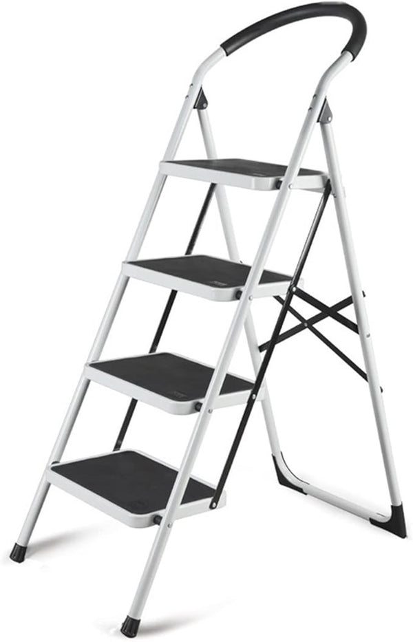 Kitchen Ladder Folding 4 Step Stool with Wide Anti-Slip Pedal (Ctn Box 4 units)