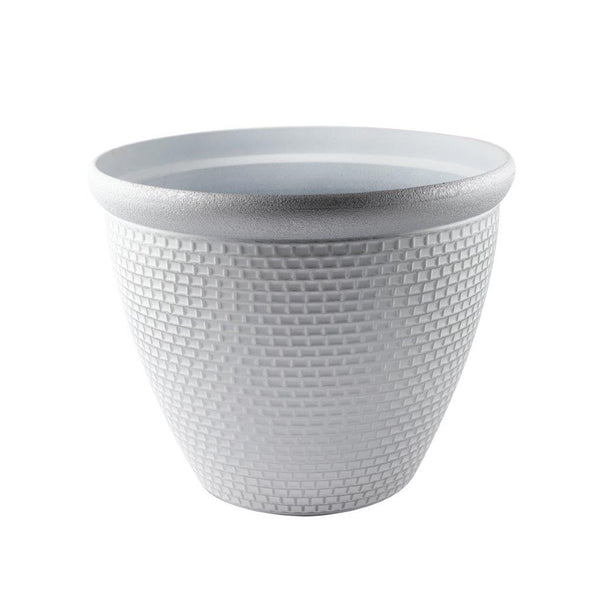 Plastic Silver Plant Caddy Flower Pot Planter 40.5*33.5 cm (Ctn Box 15 units)