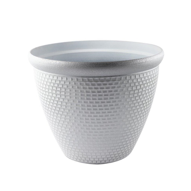Plastic Silver Plant Caddy Flower Pot Planter 40.5*33.5 cm (Ctn Box 15 units)