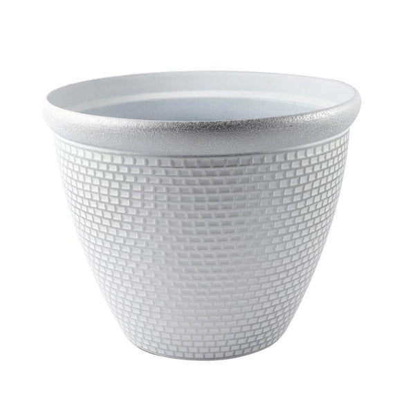 Plastic Silver Plant Caddy Flower Pot Planter 35.5*29 cm (Ctn Box 25 units)