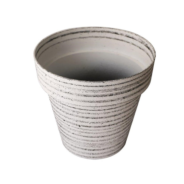 Plastic White Plant Caddy Flower Pot Planter 28*26 cm (Ctn Box 30 units)