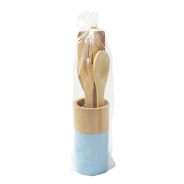 Bamboo Utensils Non Stick Spatula Set of 4 Pcs   (Ctn Box 100 units)