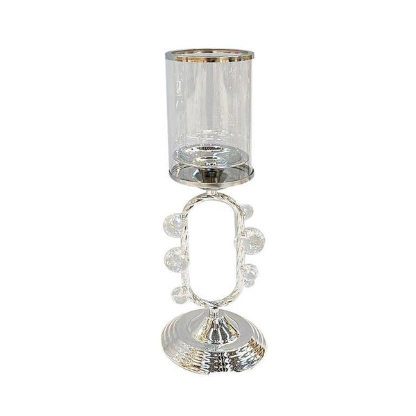 Elegant Glass Craft Metal Candleholder Wedding Table Centrepiece 38 cm (Ctn Box 12 units)