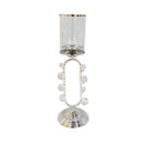 Elegant Glass Craft Metal Candleholder Wedding Table Centrepiece 45 cm (Ctn Box 12 units)