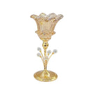 Elegant Glass Craft Metal Candleholder Wedding Table Centrepiece 14*34 cm (Ctn Box 12 units)